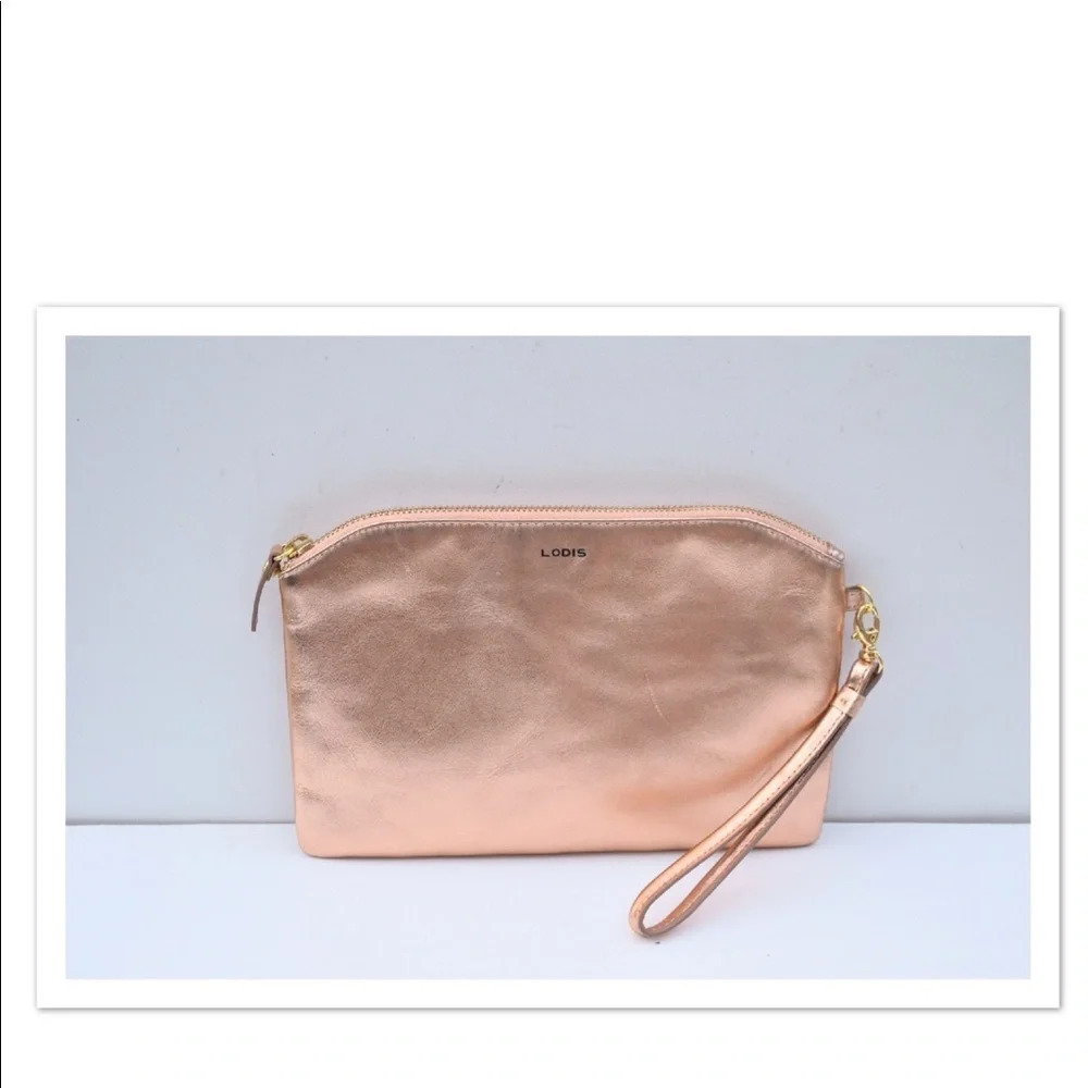 LODIS leather clutch